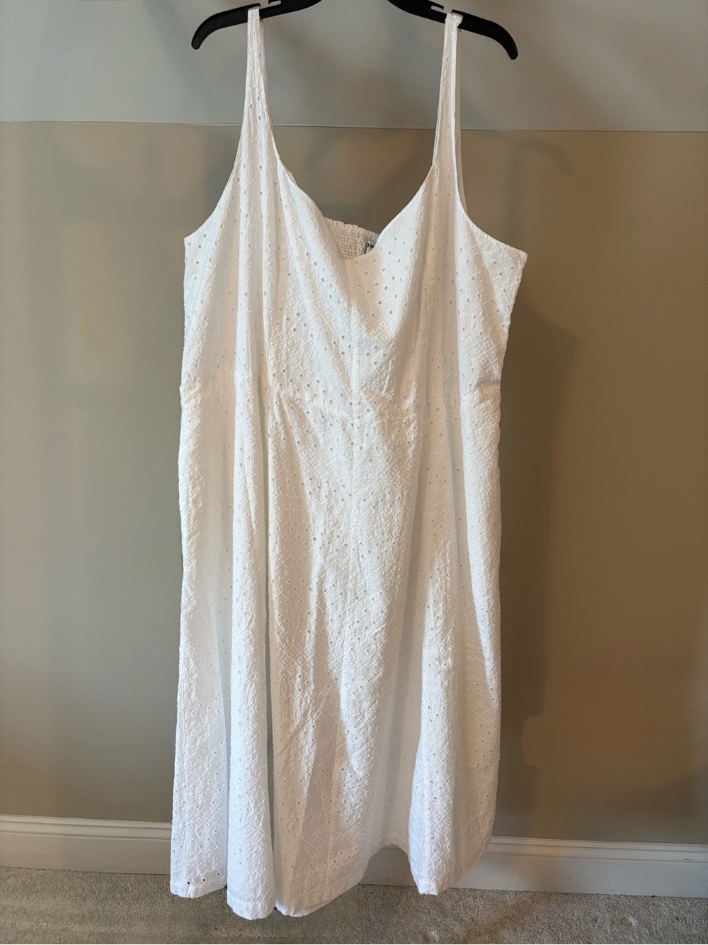 Old Navy White Eyelet Spaghetti Strap Dress